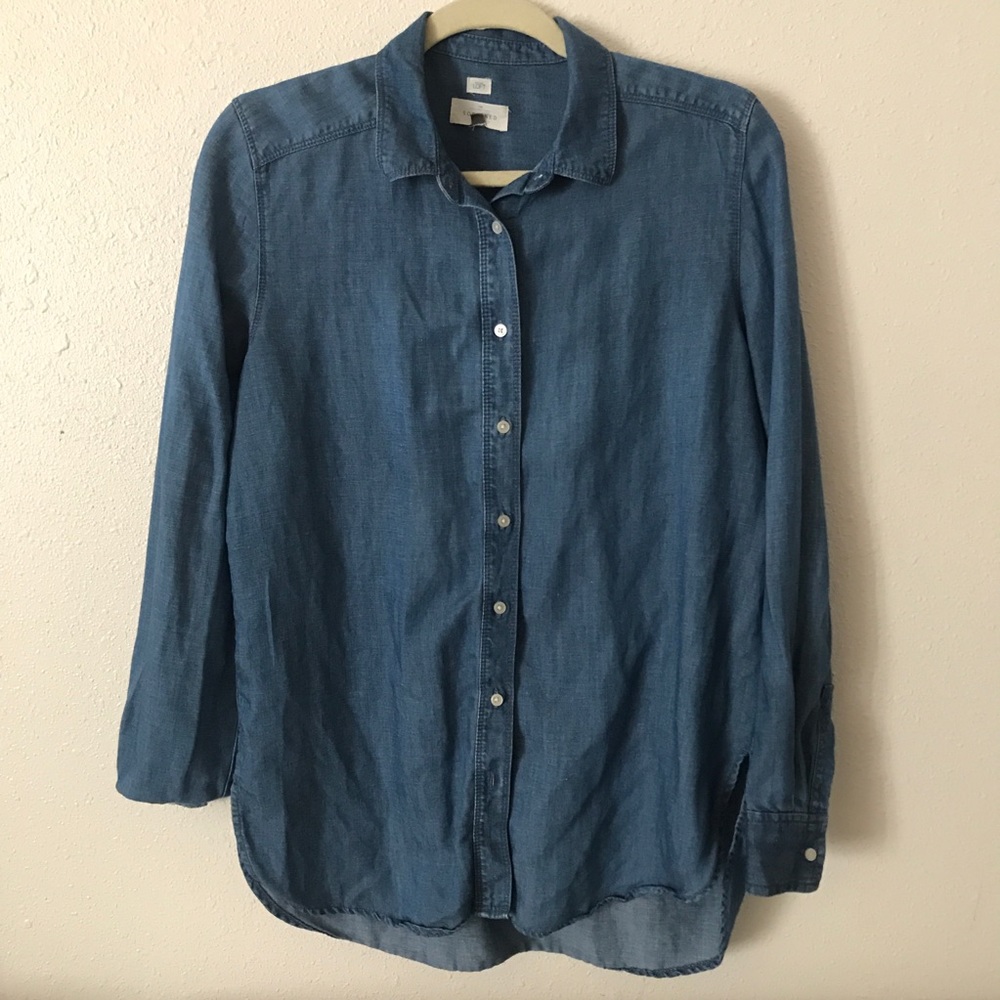 Loft Chambray button down jean top